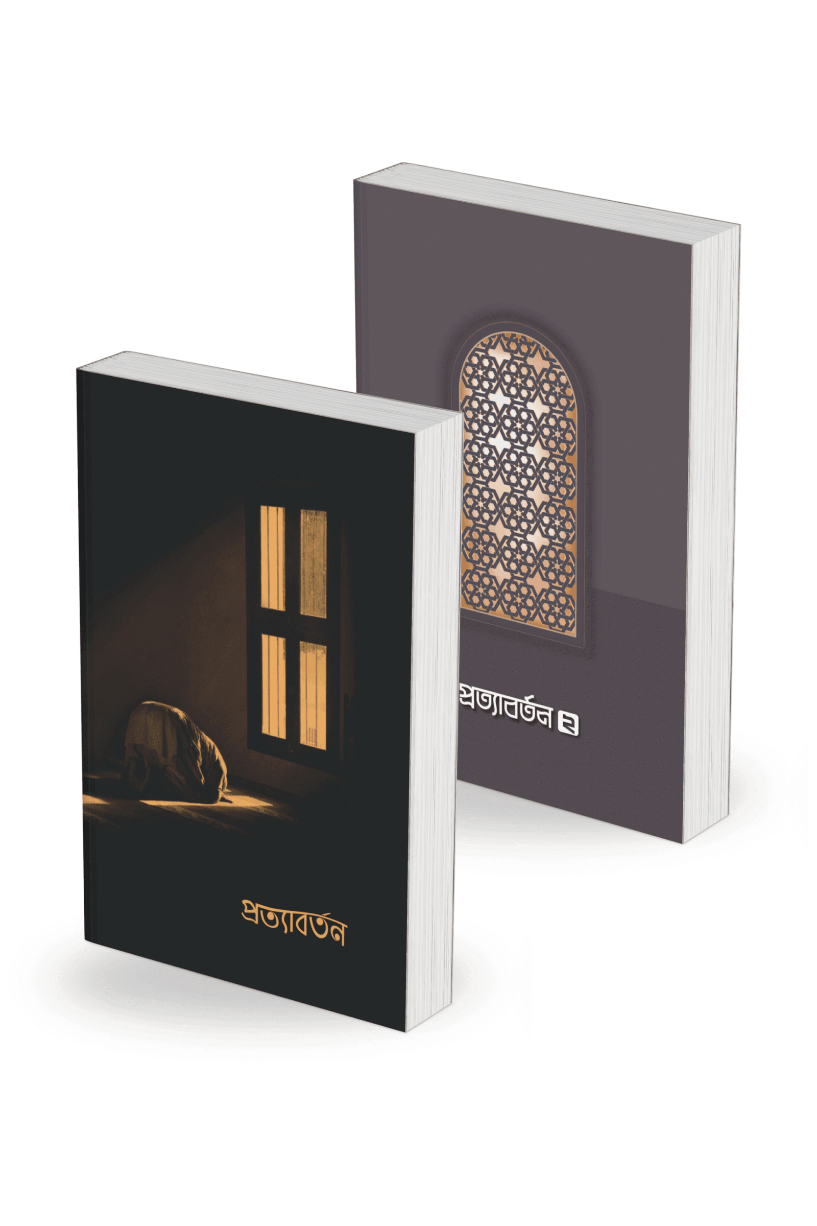 প্রত্যাবর্তন ও প্রত্যাবর্তন ২ বইয়ের প্রচ্ছদ, সমকালীন সংকলন টিম দ্বারা রচিত। (Prottaborton O Prottaborton 2 boi er prochchod, Somokalin Songkolon Team dara rochito).