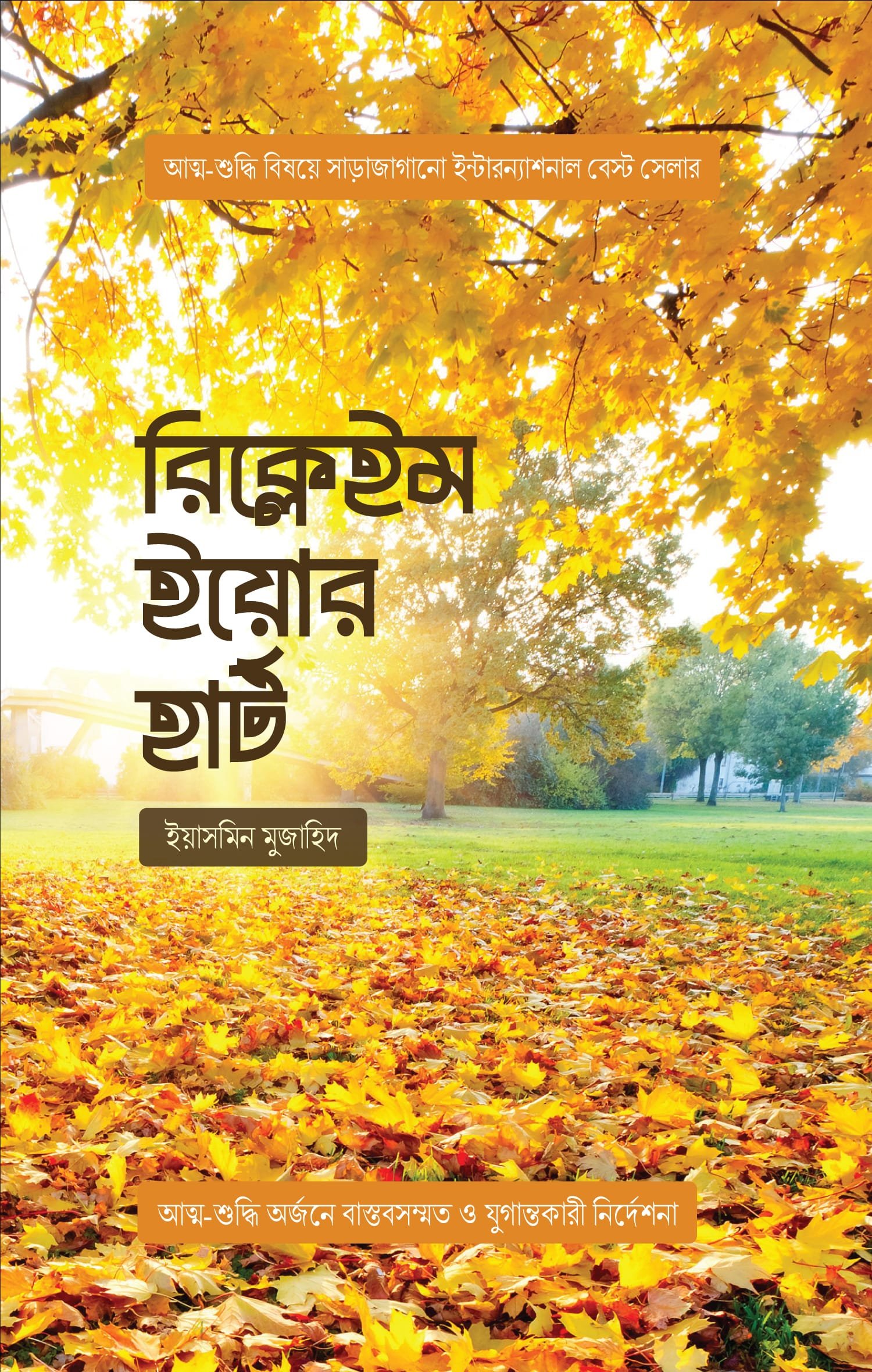 রিক্লেইম ইয়োর হার্ট বইয়ের প্রচ্ছদ, ইয়াসমিন মুজাহিদ রচিত। (Reclaim Your Heart boi er prochchod, Yasmin Mogahed rochito).