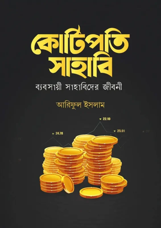 'কোটিপতি সাহাবি' বইয়ের প্রচ্ছদ। লেখক আরিফুল ইসলাম। বিষয়: ইসলামি অর্থনীতি ও ব্যবসা বাণিজ্য, সাহাবীদের জীবনী, সাহাবিদের সম্পদ এবং খায়বার বিজয়।